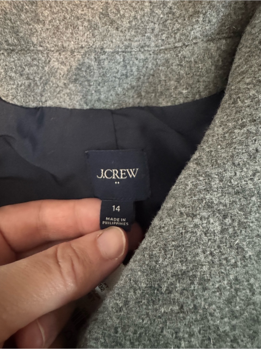 Women’s Gray Wool Blend Driving Coat - Picture 4 of 13
